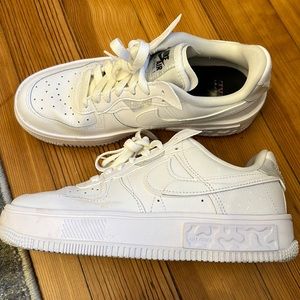 Nike airforce 1 react white size 7.5